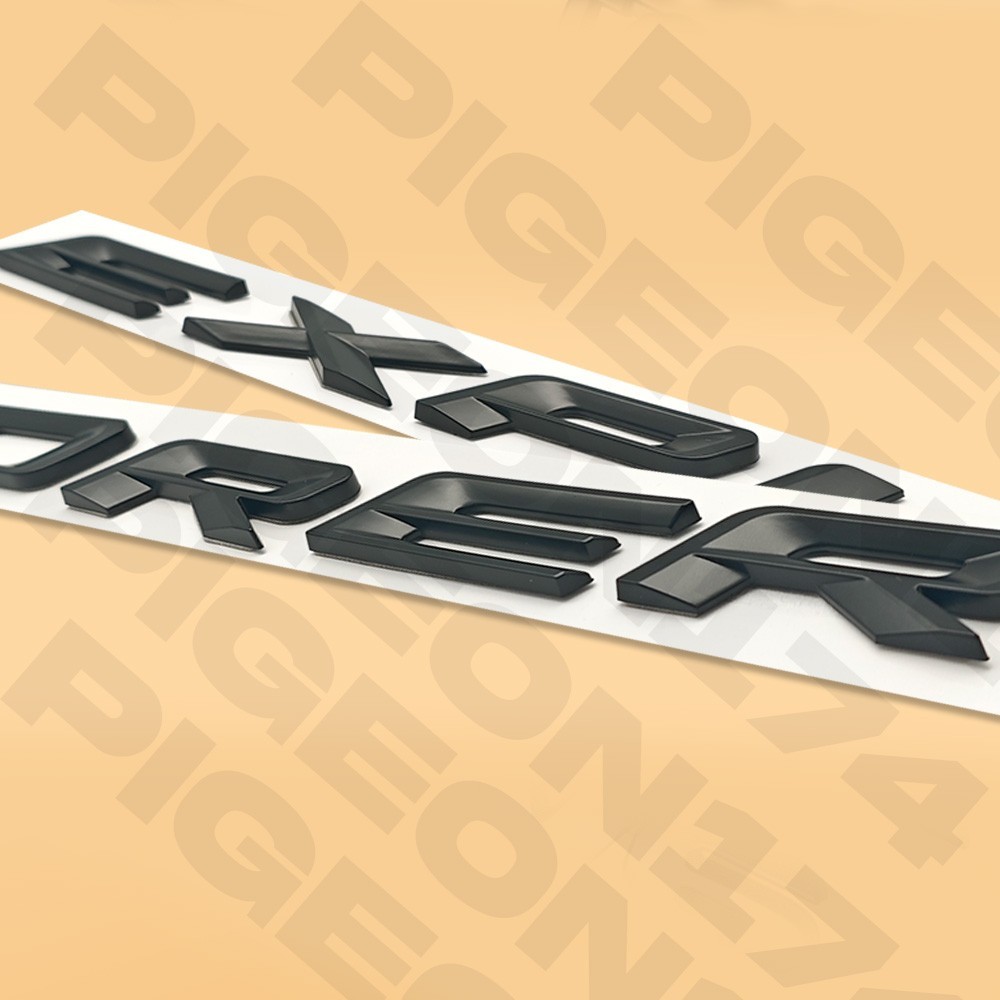 Front Upper Hood Emblem For Explorer 20-26 Replacement Raised Letter Matte Black