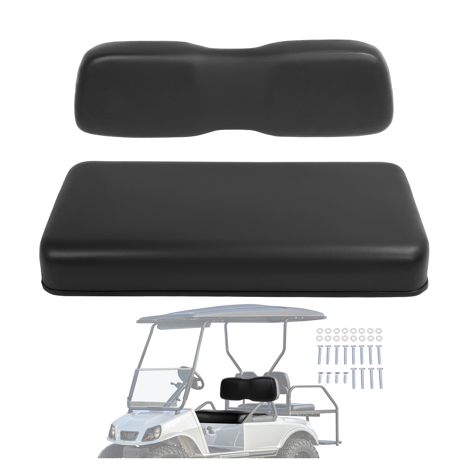 For Club Car DS 2001-2012 Golf Cart Front Seat Back & Bottom Cushion Assembly