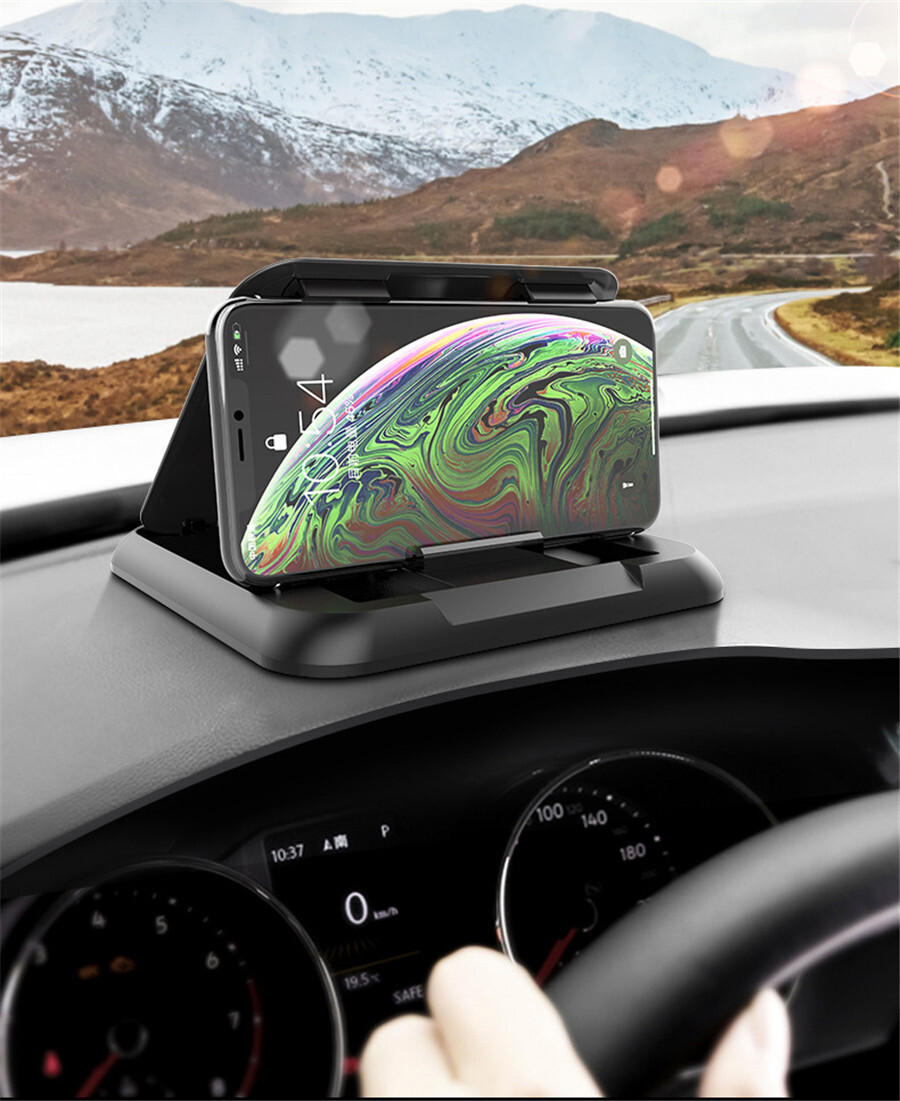 Car Accessories Dashboard Phone Mount Holder Stand For Phone GPS Black Silicone