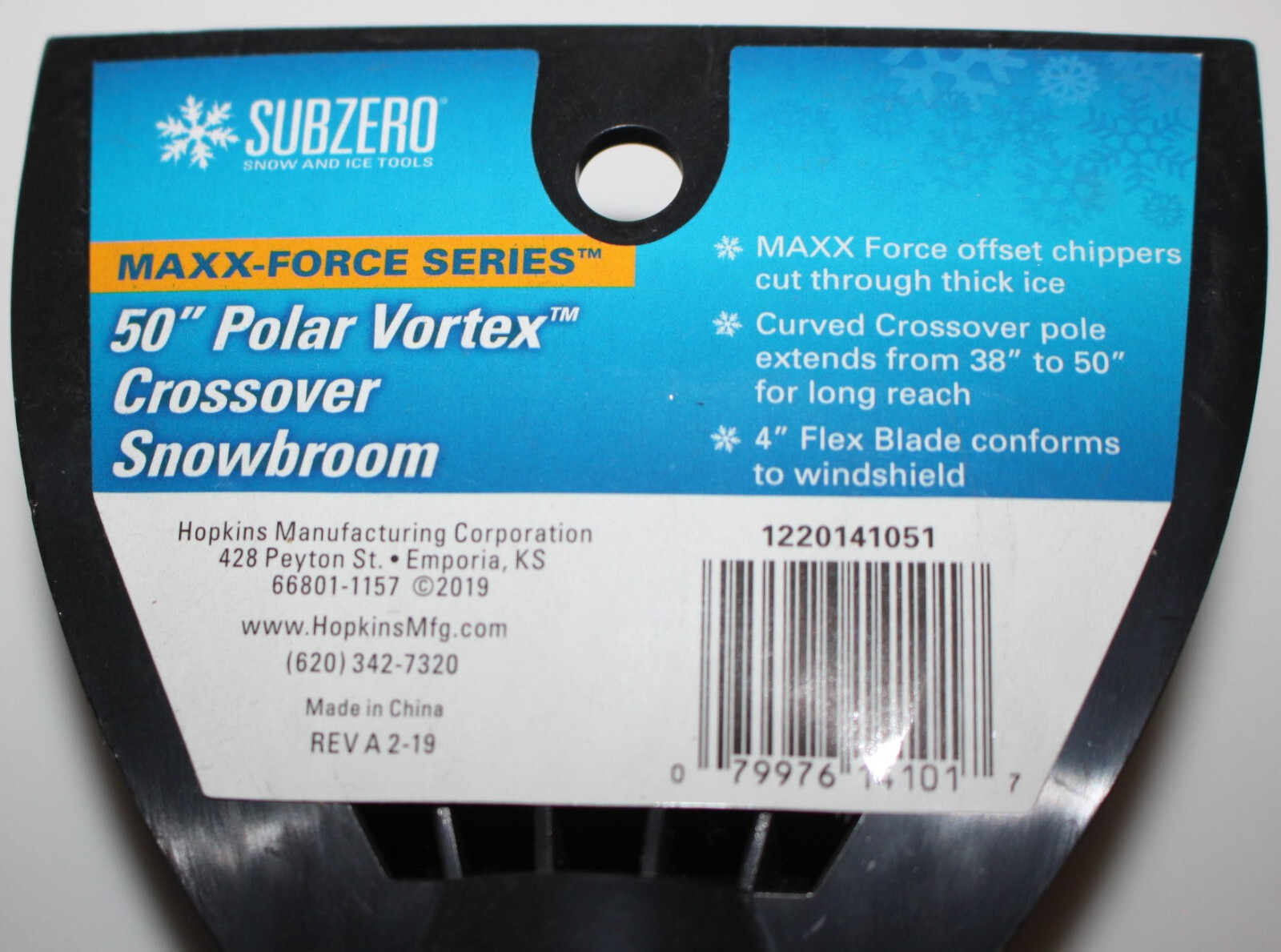 SubZero Polar Vortex MAXX Force Extendable 36″- 50″ Heavy Ice Scraper Snow Broom
