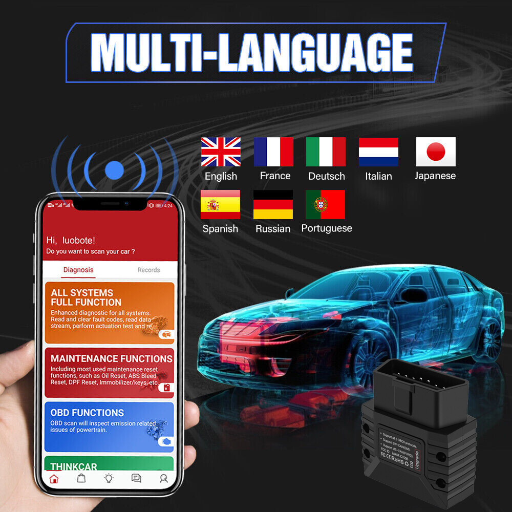 VLinker MC 4.0 Bluetooth Supports Android IOS OBDII Vehicle Diagnostic Tool V2.2
