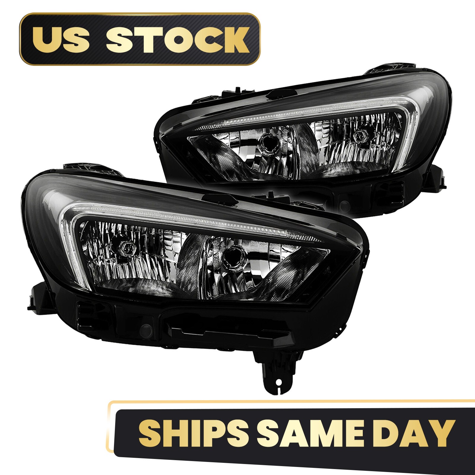 Halogen Headlight For 2020-2023 Buick Encore GX w/LED DRL w/Bulb Left+Right Pair
