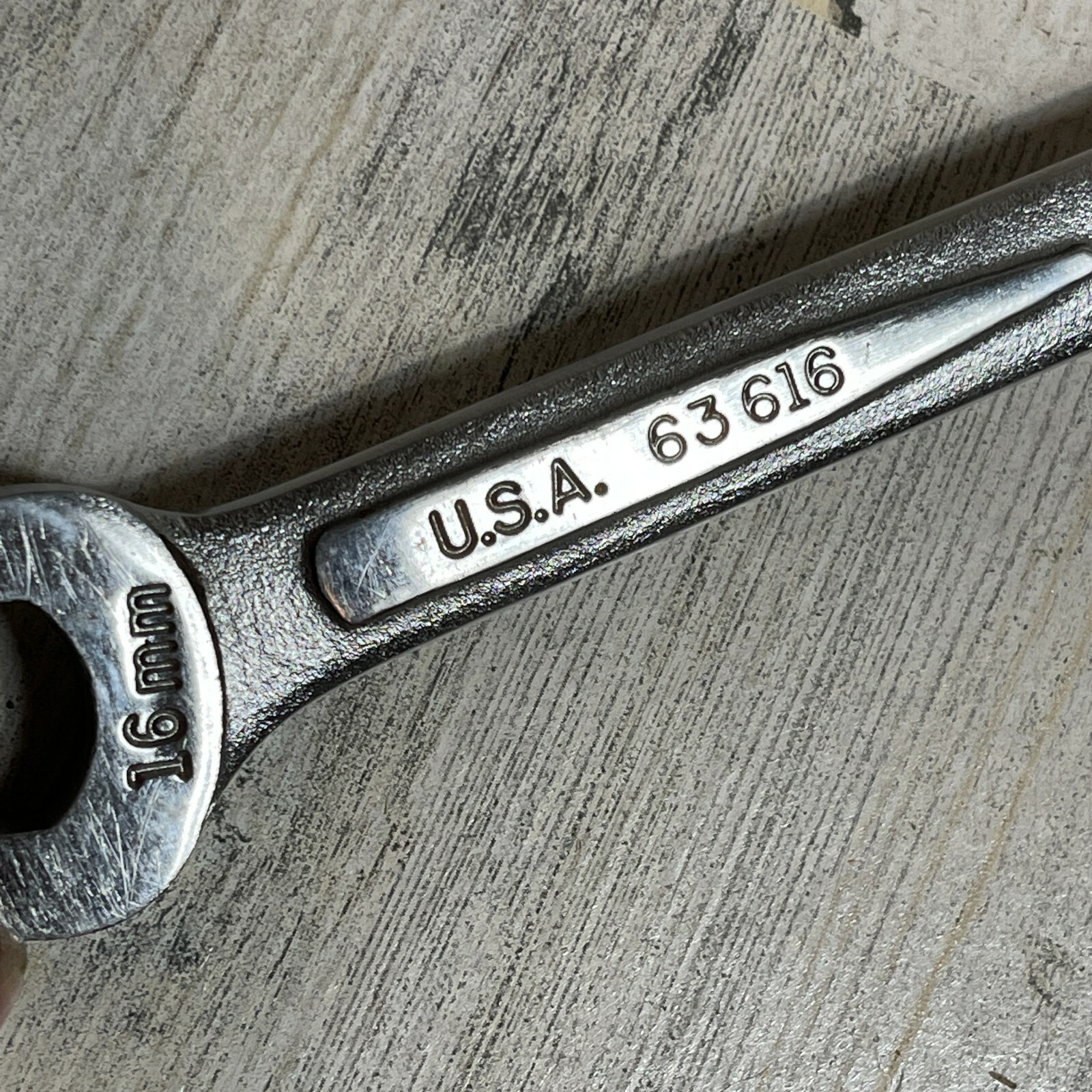 16mm METRIC COMBINATION 12-pt WRENCH by EASCO Made in USA 63616