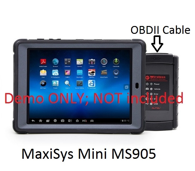 OBDII OBD2 15 Pin Cable Compatible with Autel MaxiSys Mini MS905 & MS908 VCI mod