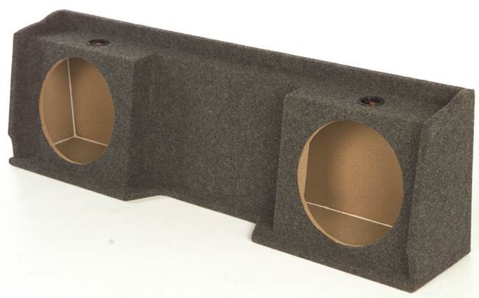QPower GMC Chevy Silverado Ext Cab ’99-06 Dual Underseat Two 12″ Subwoofer Box