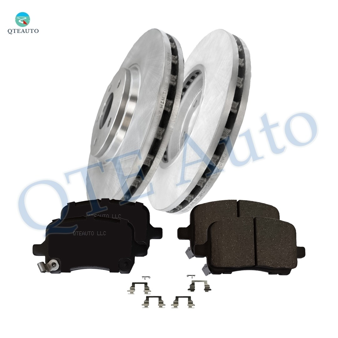 6PC Front 296mm Brake Rotors-Ceramic Brake Pad For 2004-2007 Saturn Ion Red Line