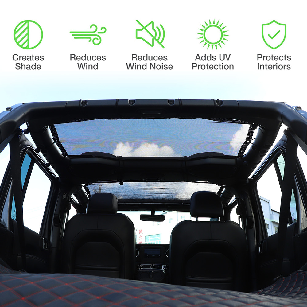 8x Window Shade Windshield Sun Visor Accessories For Jeep Wrangler JL 4DR 2018+