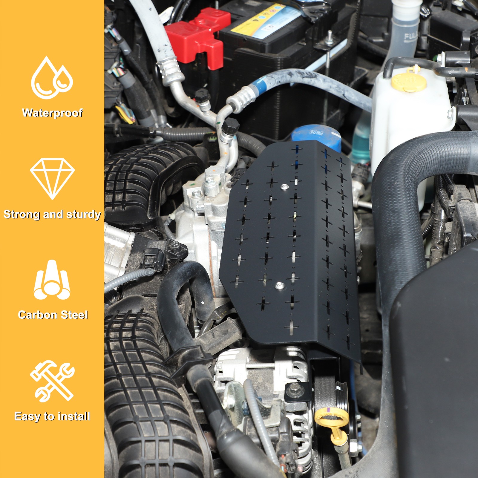 Black Aluminum Alloy Engine Pulley Cover Accessories For Subaru Ascent 2019-2026