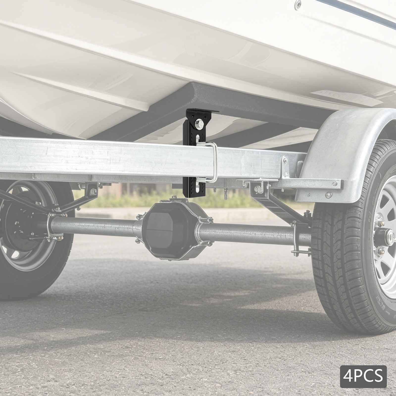 4Pcs 8″ Iron Swivel Top Bunk Brackets For 1.5″x3″, 2″ x 3″, 3″ x 3″ Boat Trailer