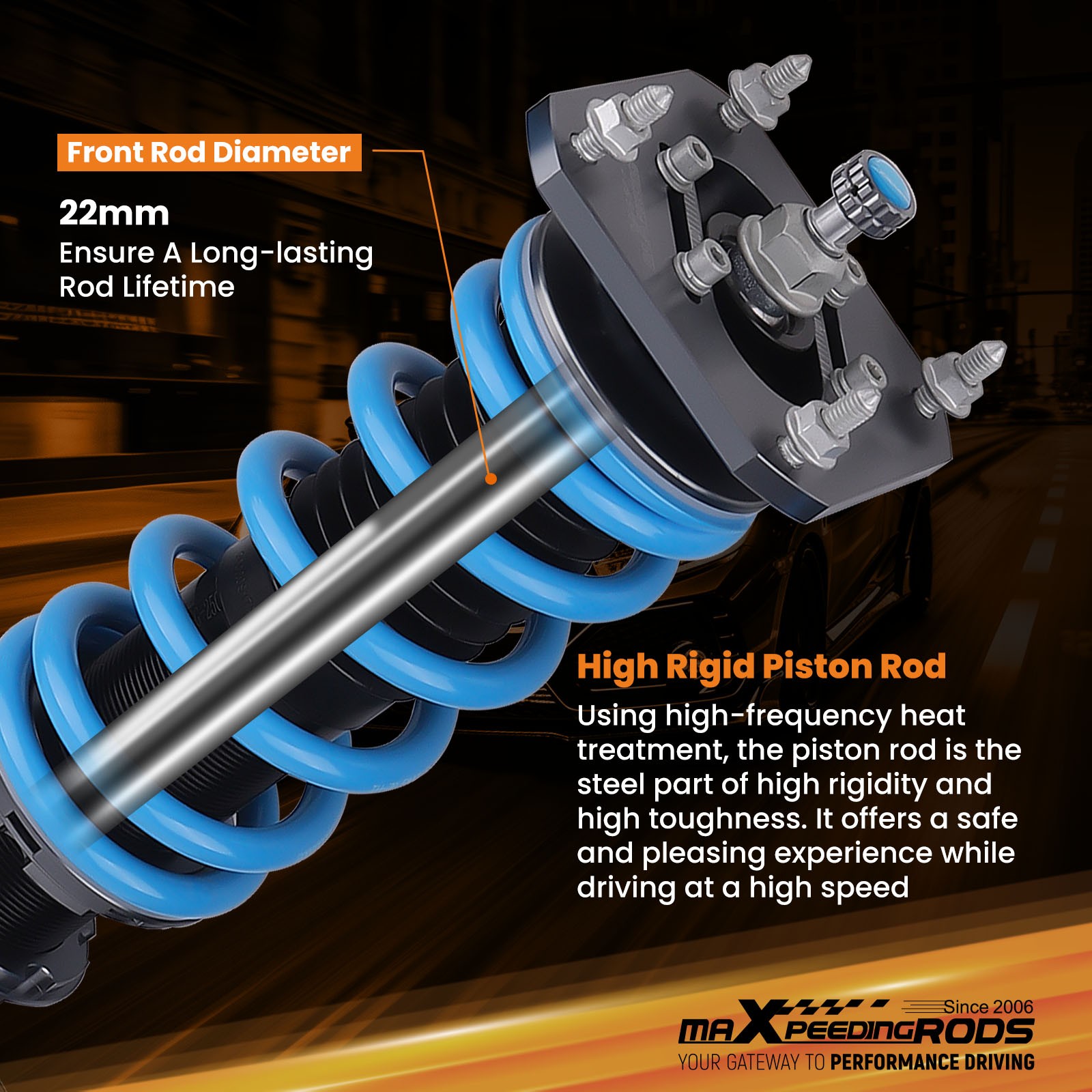 MaXpeedingrods 24 Step Damper Coilovers Shocks For Toyota Starlet / Tercel 91-99