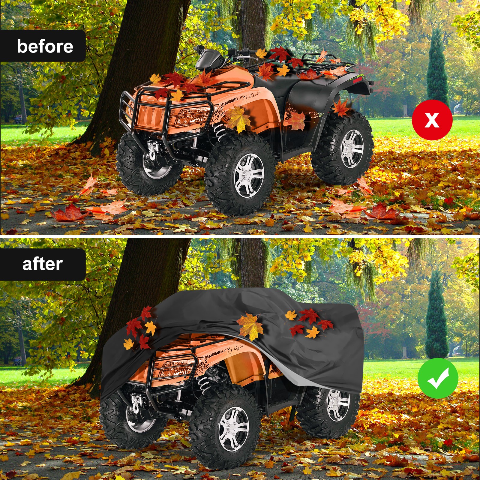 ATV Cover Scratch-Resistant Quad Bike Protection For Polaris Honda Yamaha Suzuki