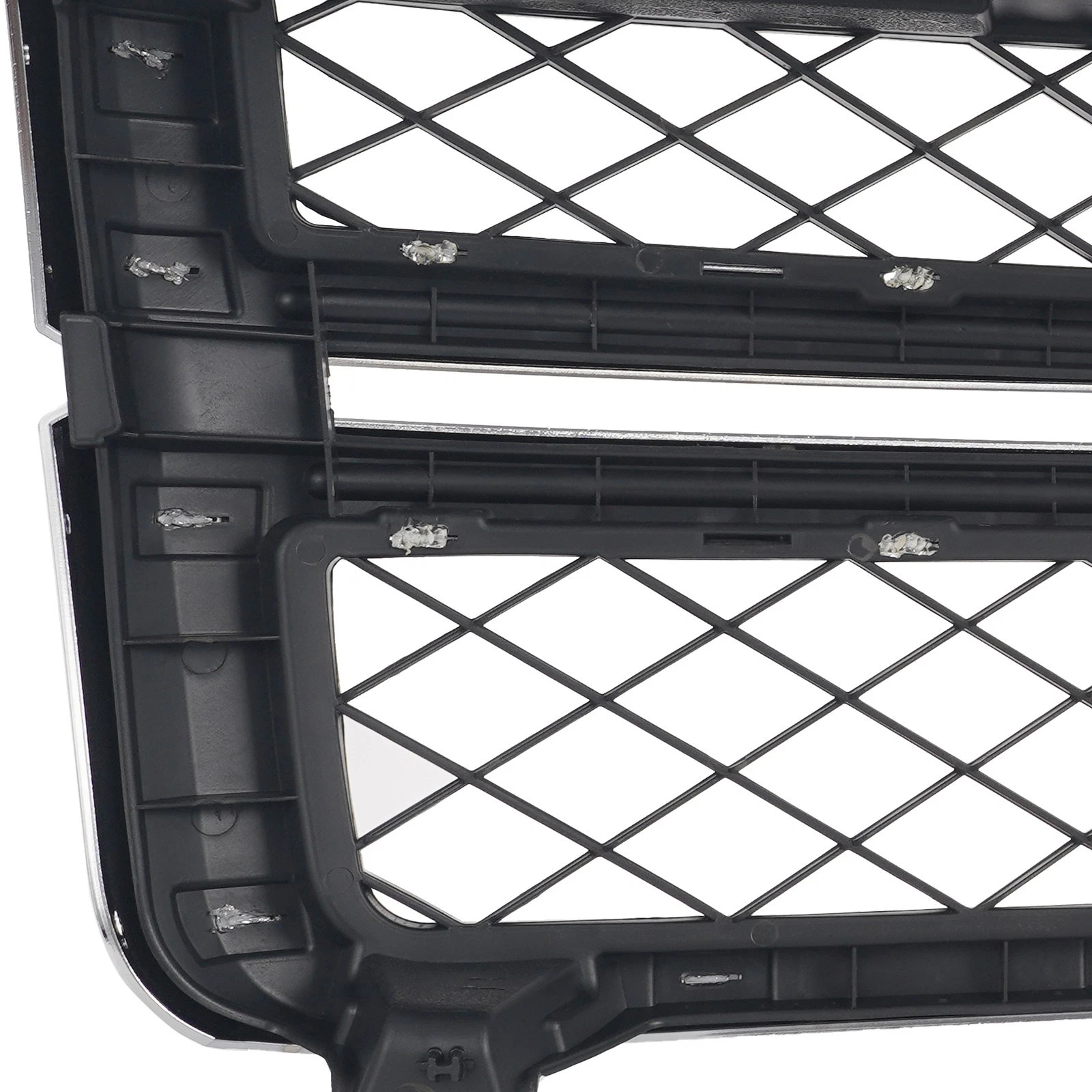 Front Grille Assembly Fit For 2011-2014 Silverado 2500 3500 HD Black and Chrome