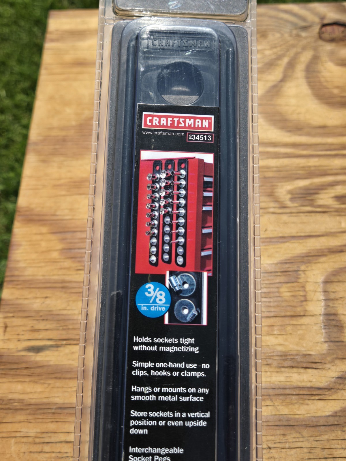 NOS SEARS Craftsman Magnetic Socket Holder Rail 3/8″ Drive 34513 SEALED