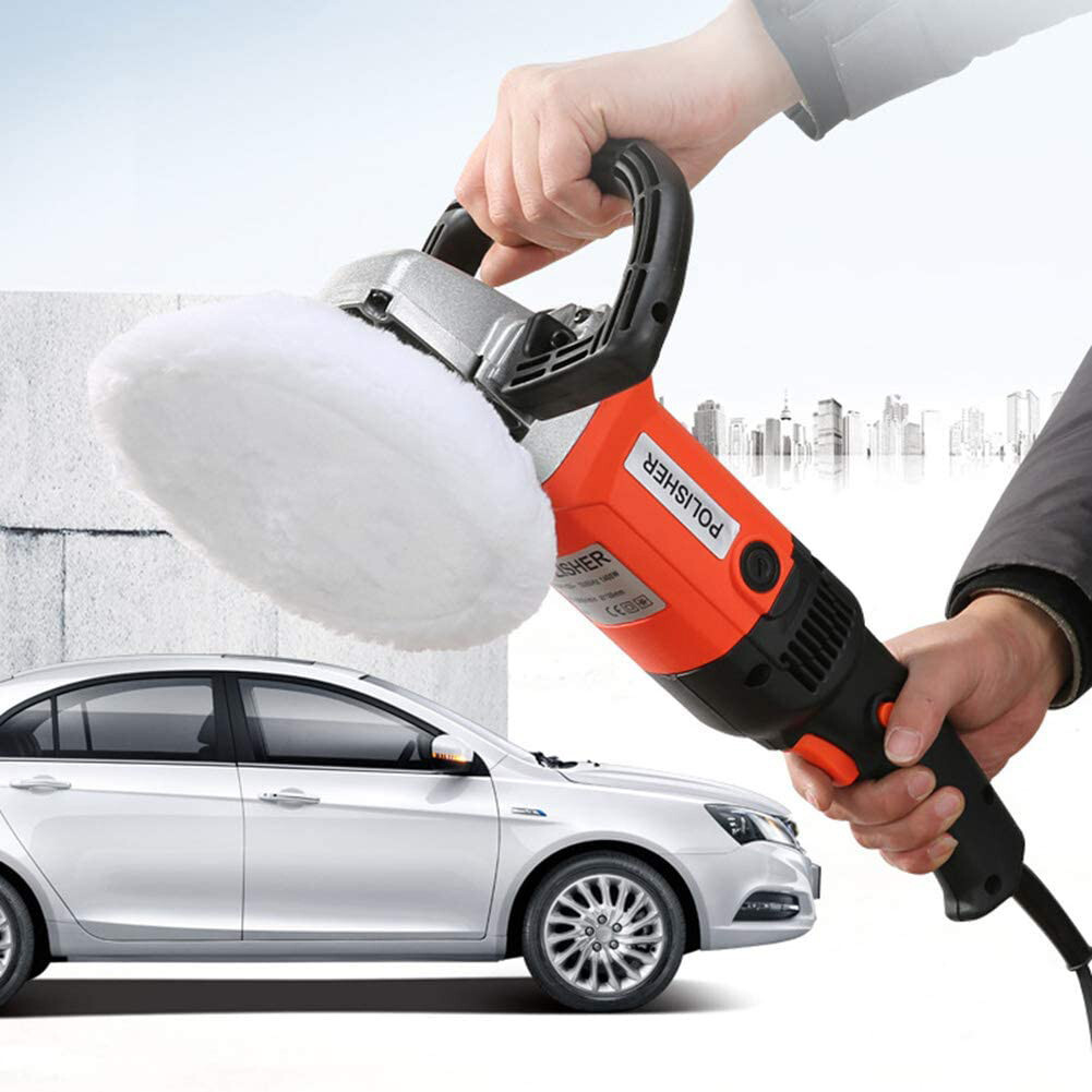 Car Polisher Buffer Sets 8 Variable Speeds with 2 Ergonomic Handle Switch Lock