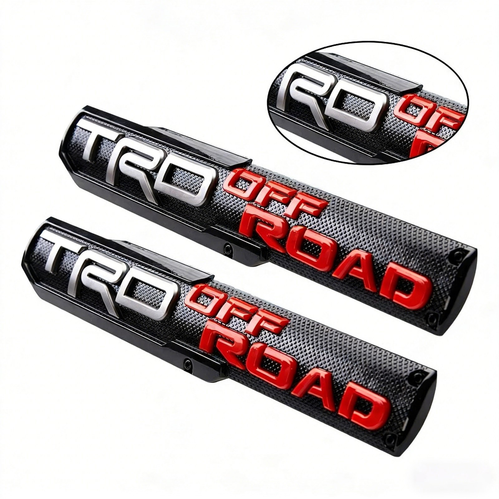 🔥2x 3D Raised TRD OFF-ROAD Letters For Tacoma Tundra 4Runner Fender Door Emblem