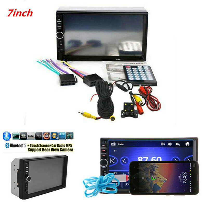Car Video MP5 Player 2 Din 7″ Touchscreen FM Bluetooth Radio Audio Stereo Camera
