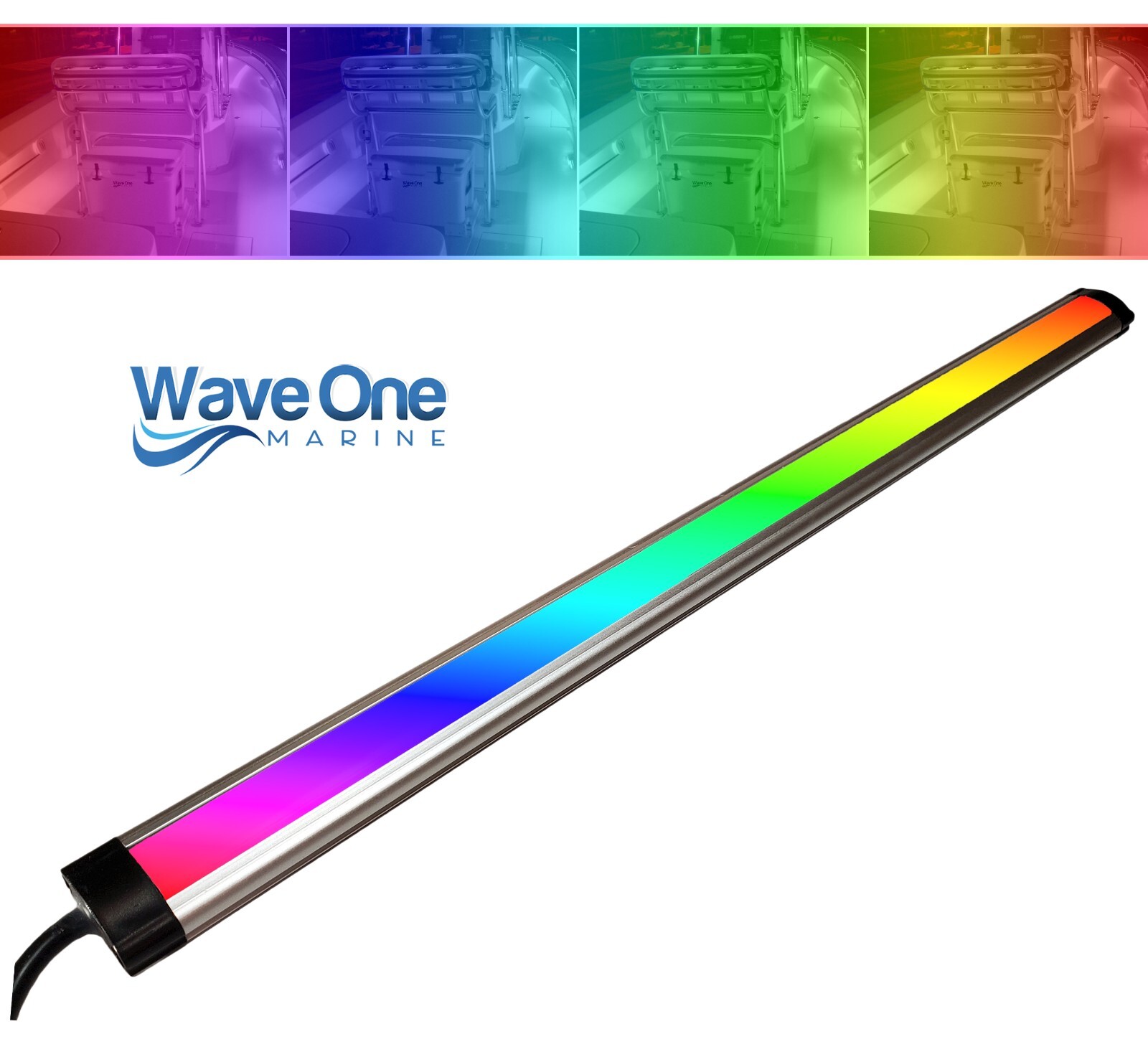 Wave One Marine | 16″ Spectrum RGBW Rigid Courtesy Accent Boat RV Light IP67