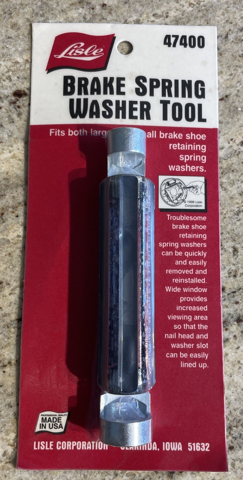 Lisle Brake Spring Washer Tool 47400 **Made in the USA** NEW