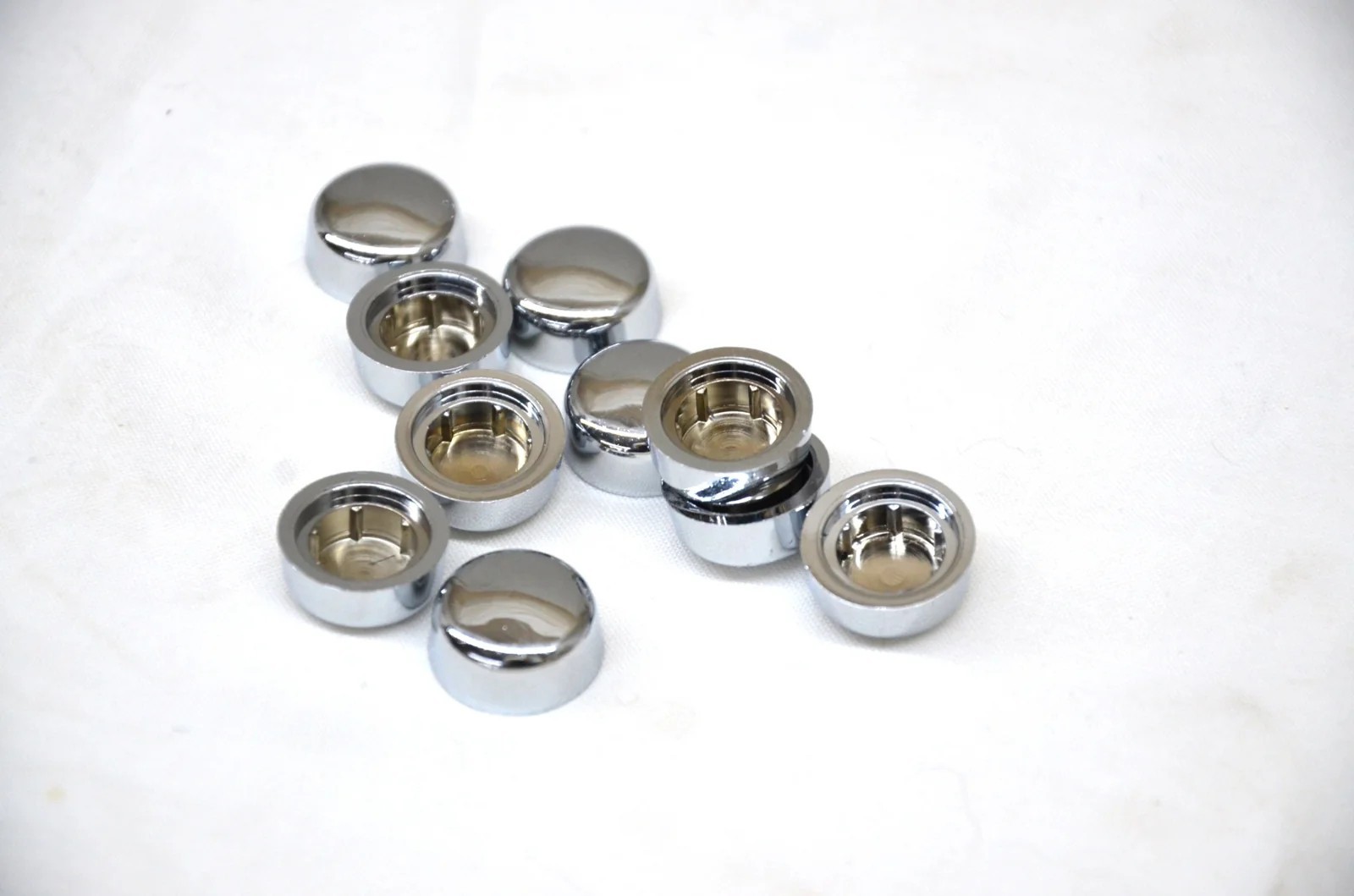 Hex Head Bolt Nut Cover Dome for 3/8″ Wrench or Socket Chrome Plastic Set of 10