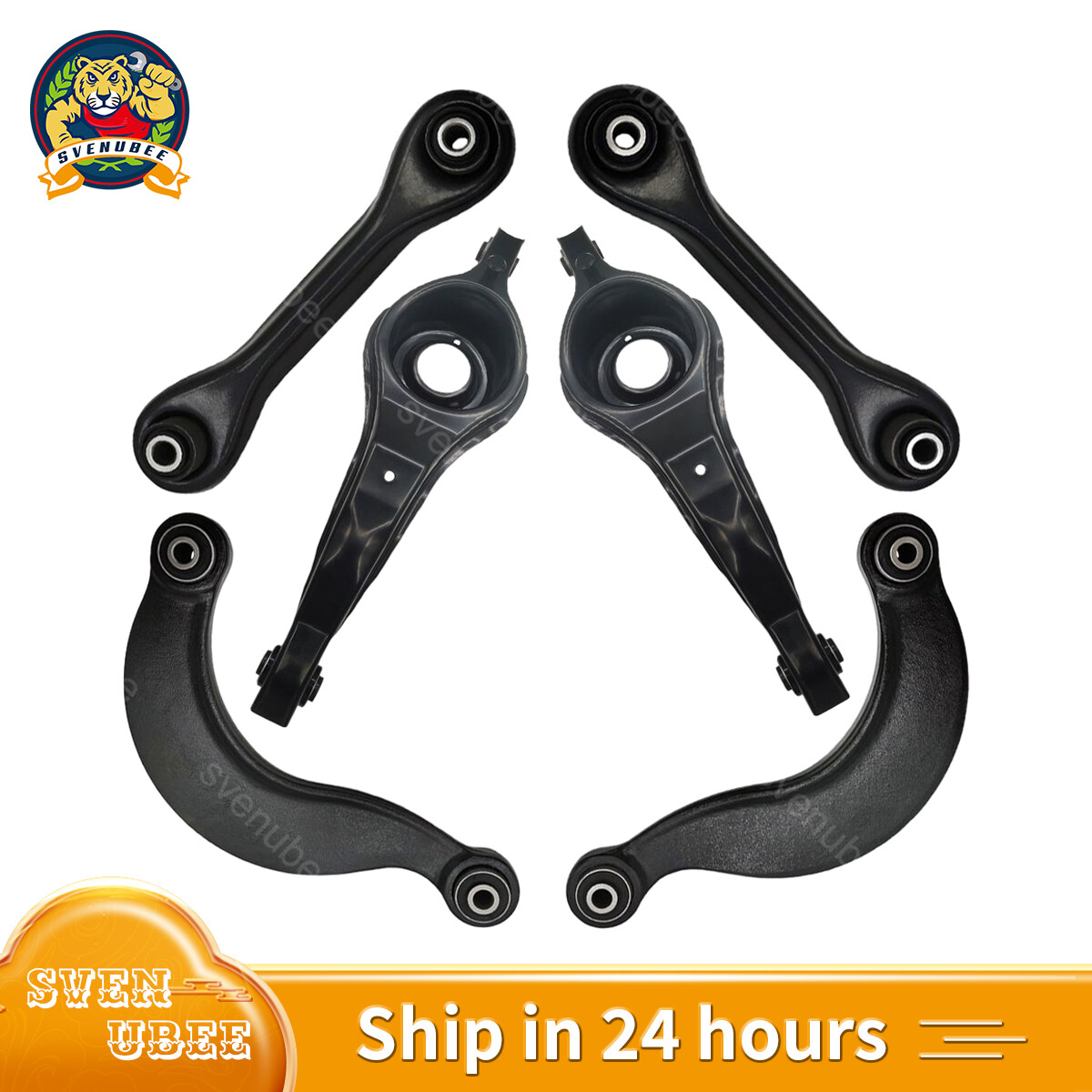 6Pcs Rear Upper Lower Control Arm Suspension Kit Set for 2004 – 2009 Mazda 3