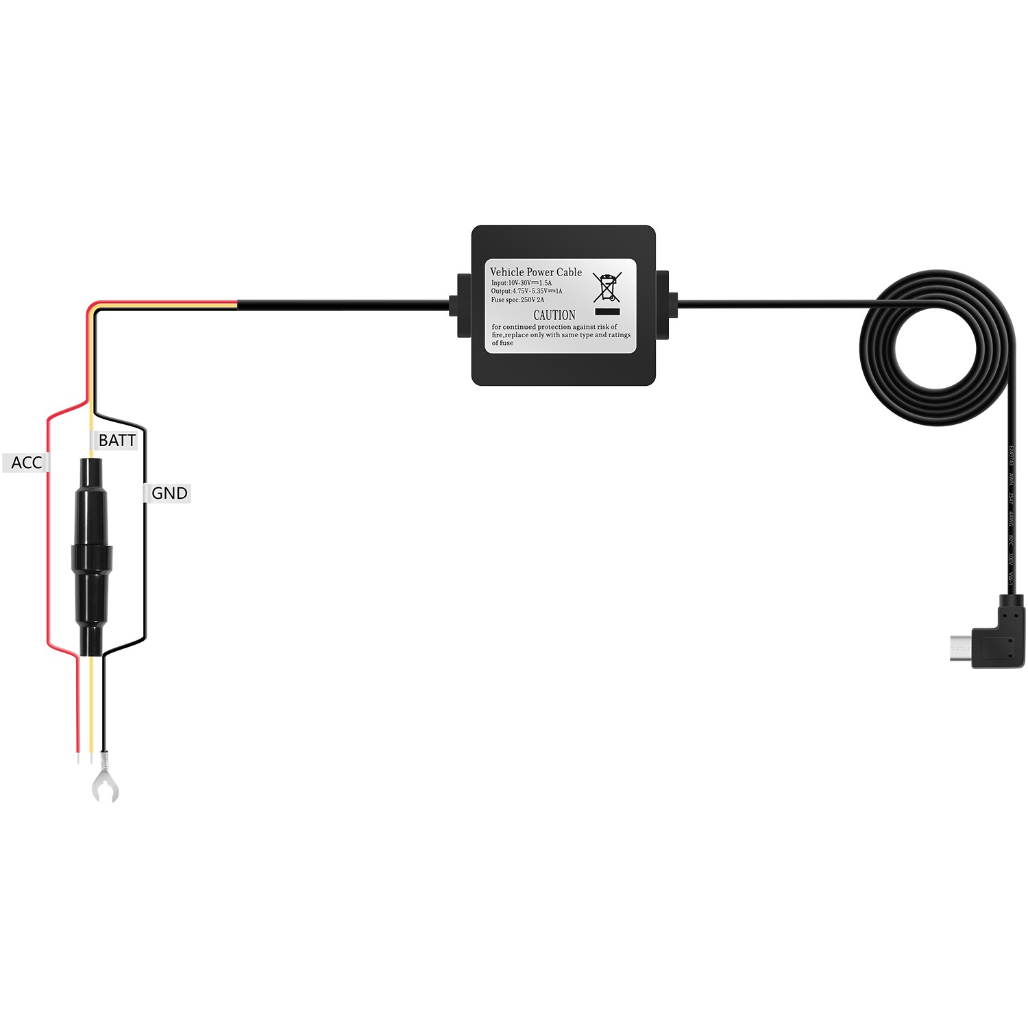For Garmin Dash Cams Parking Mode Cable 12V-24V Power Cord 010-12530-03