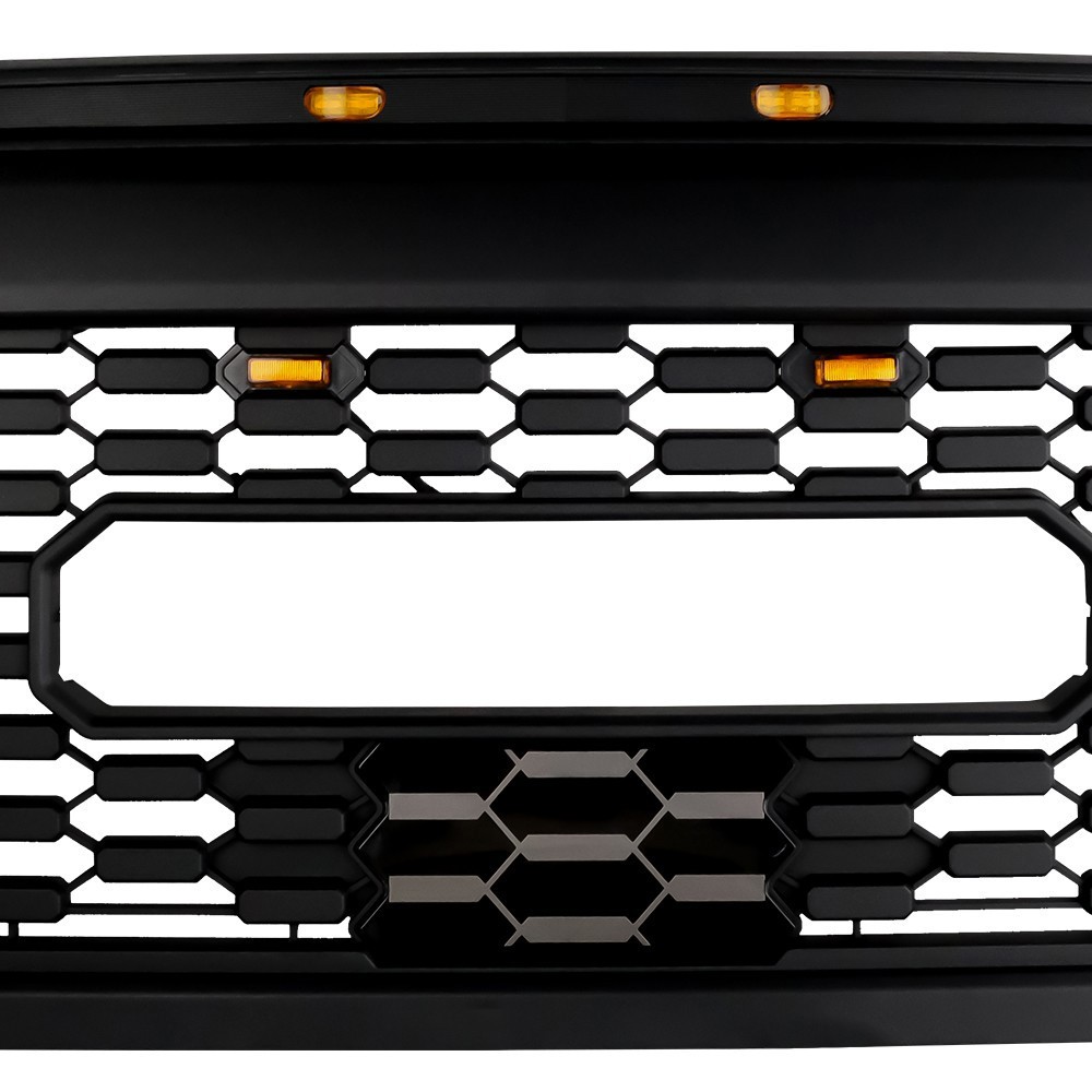 Grille For 2007 08 2009 Tundra Honeycomb Grill Matte Black W/Sensor Cover&Emblem