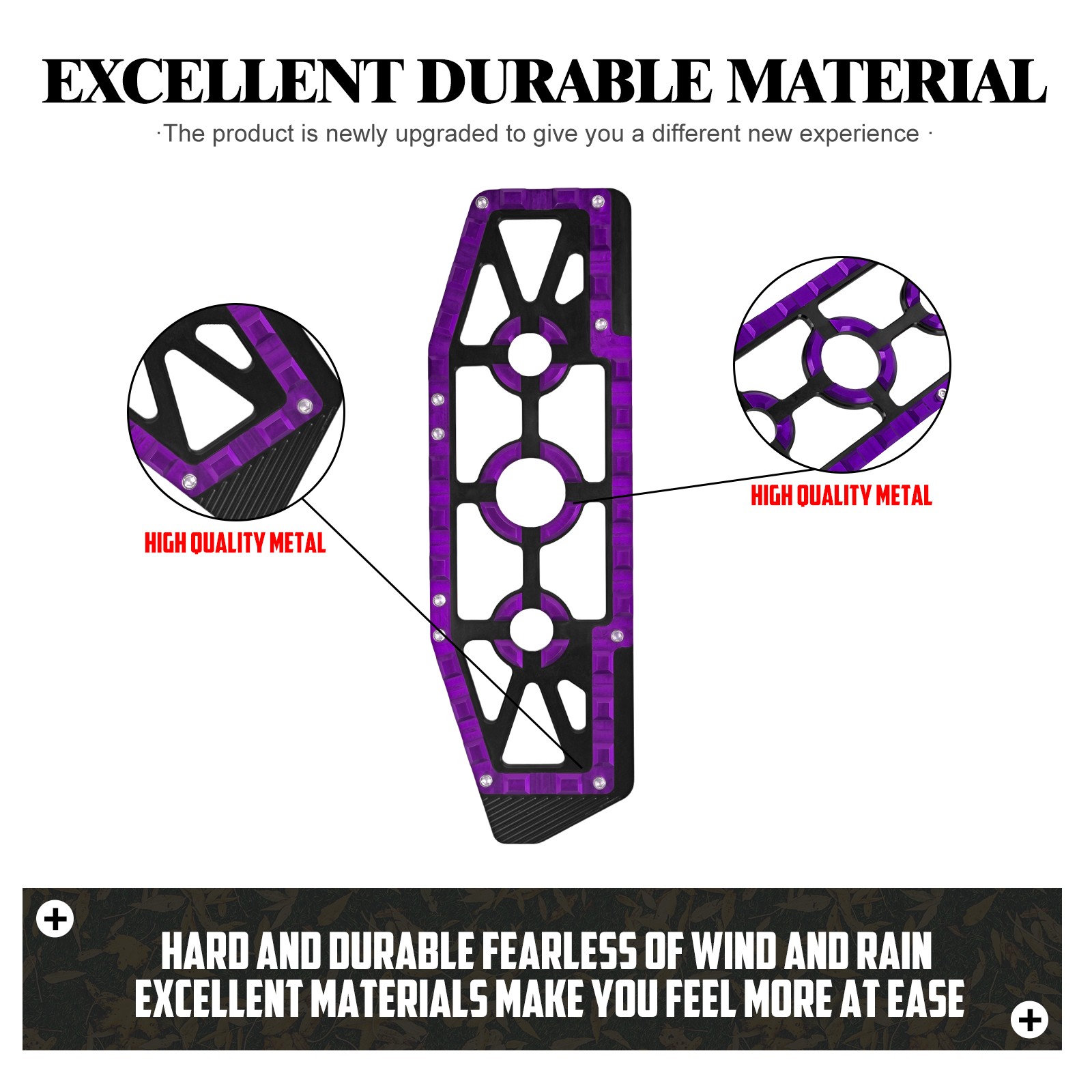Purple Footboards Floorboards For Harley Touring Road King FLHR Road Glide 14-25