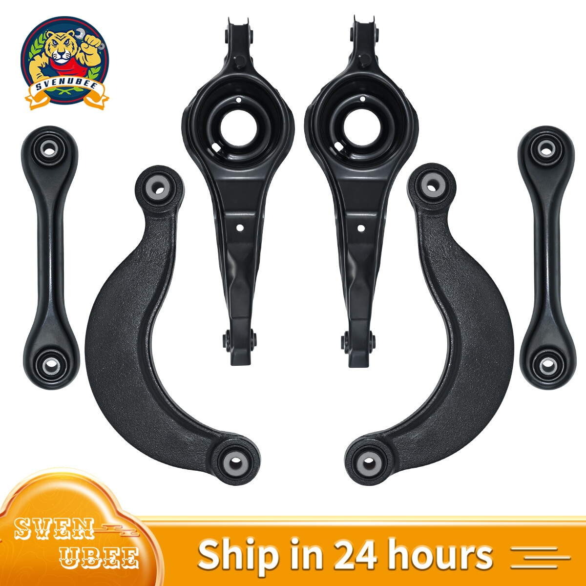 6Pcs Rear Upper Lower Control Arm Suspension Kit Set for 2004 – 2009 Mazda 3