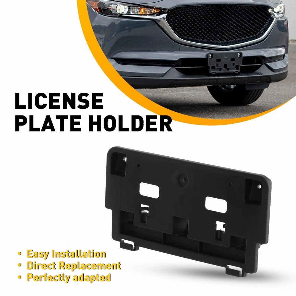 Black Front License Plate Bracket Replacements for 17-21 Mazda CX-5 MA1068114 ER