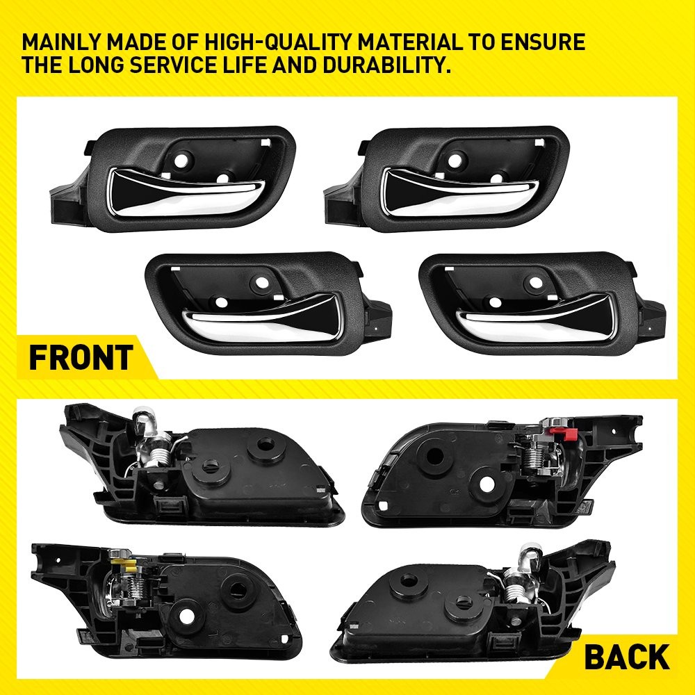 4X Front+Rear Left Right Inside Door Handle for 2003-2007 Honda Accord Sedan EXR