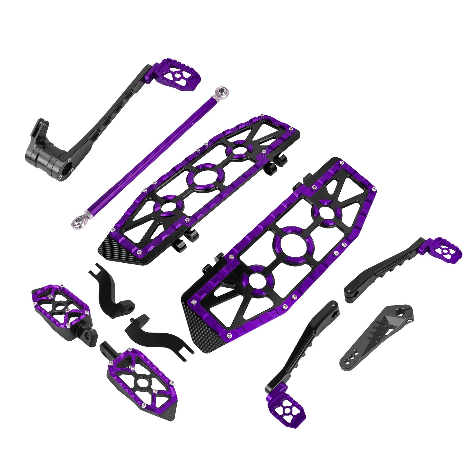 Purple Footboards Floorboards For Harley Touring Road King FLHR Road Glide 14-25