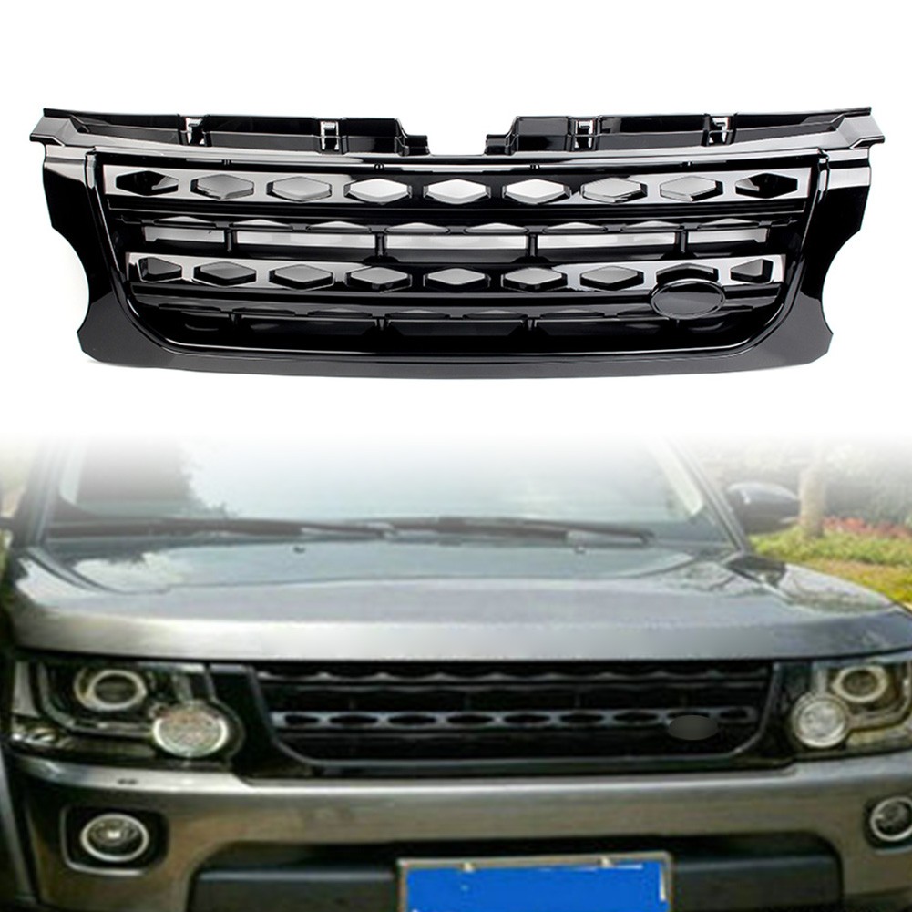 1pc Black Front Bumper Honeycomb Grille For Land Rover LR4 LR057534 2014-2016