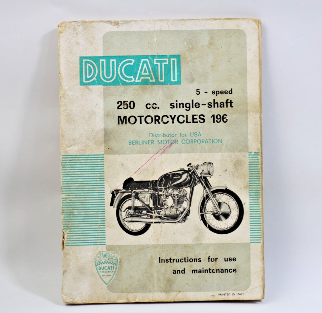 Ducati 5-Speed 250cc Single-Shaft Motorcycles 196 Instructions/Maintenance Book