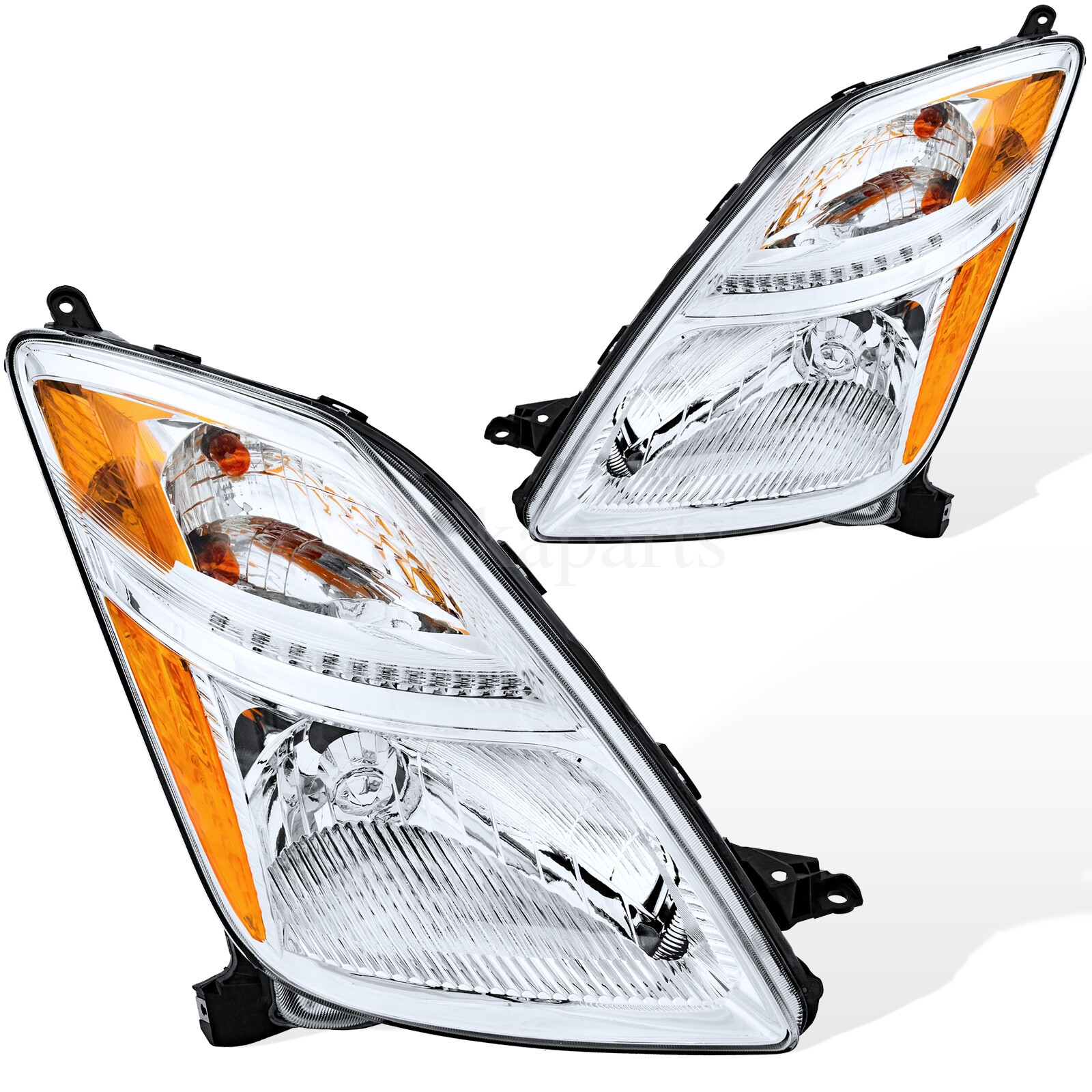 Headlights Headlamp Halogen Pair Right Left For 2006 2007 2008 2009 Toyota Prius