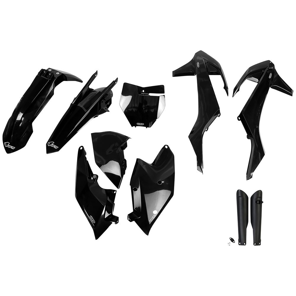 UFO Plastic Kit Set Full Black KTM 125 150 250 350 450 SX SXF XCF 2016-2018
