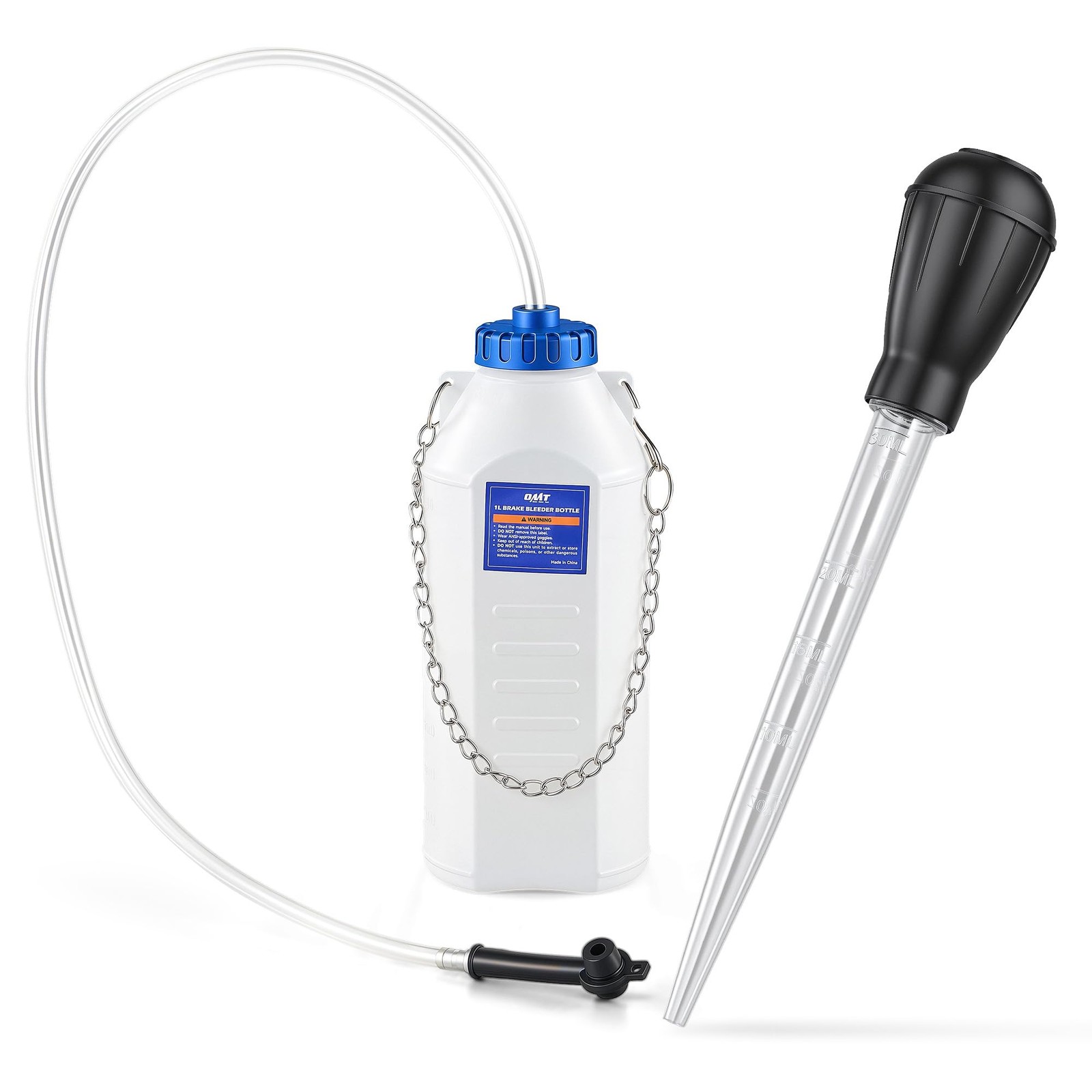 Orion Motor Tech Brake Bleeder Kit, 1L Bottle with 30 ml Fluid…