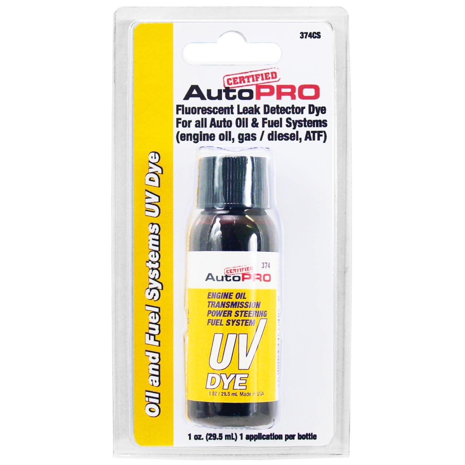 InterDynamics Certified Auto Pro Oil and Fuel System UV Dye Leak Universal