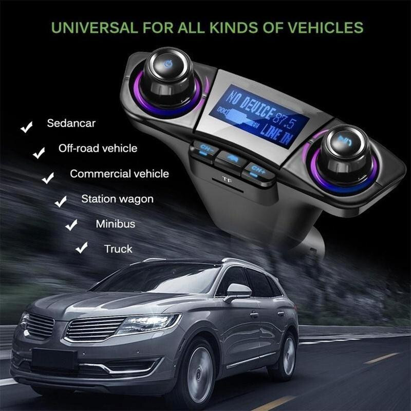 MP3 FM Transmitter Bluetooth Wireless Bluetooth 4.0 1.3in LED Screen Accessories