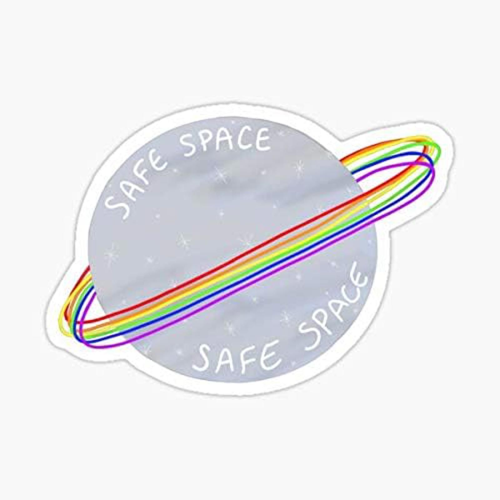 5″ Safe Space Funny Meme Pun Vinyl Bumper Sticker