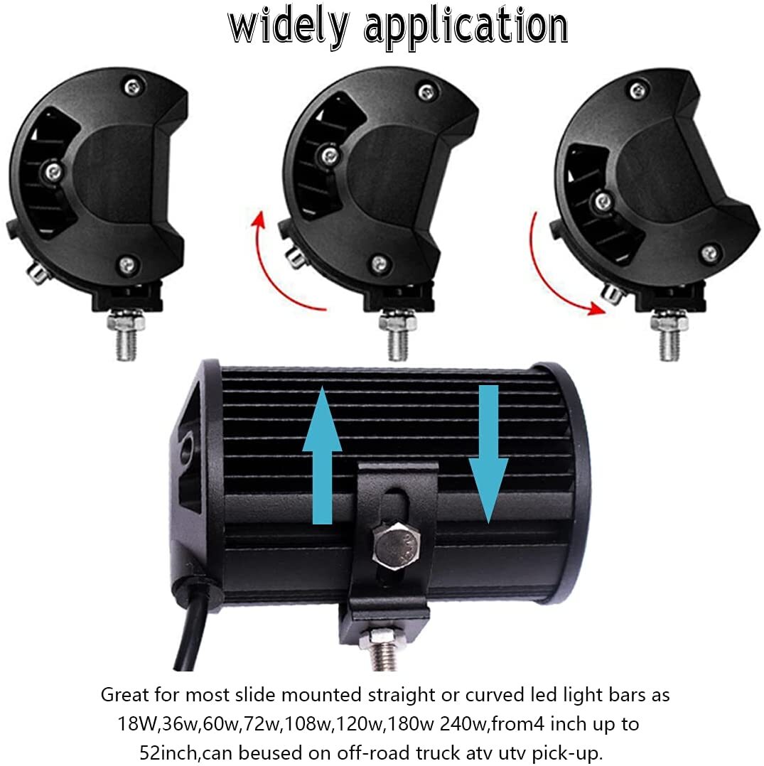 Universal LED Light Bar Mounting Brackets Set for Light Bar Driving Light Pods