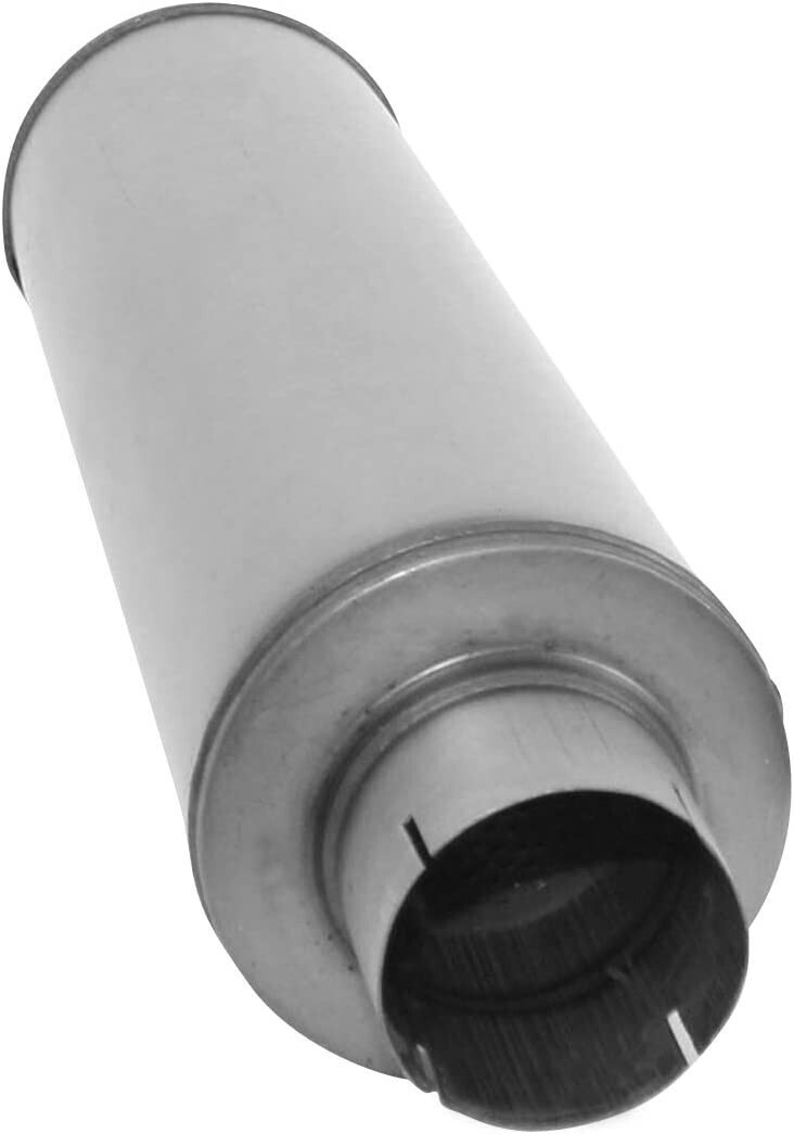 DIESEL PERFORMANCE MUFFLER HEAVY GAUGE STAINLESS 4″ ID IN/OUT 7″ ROUND # XS2772