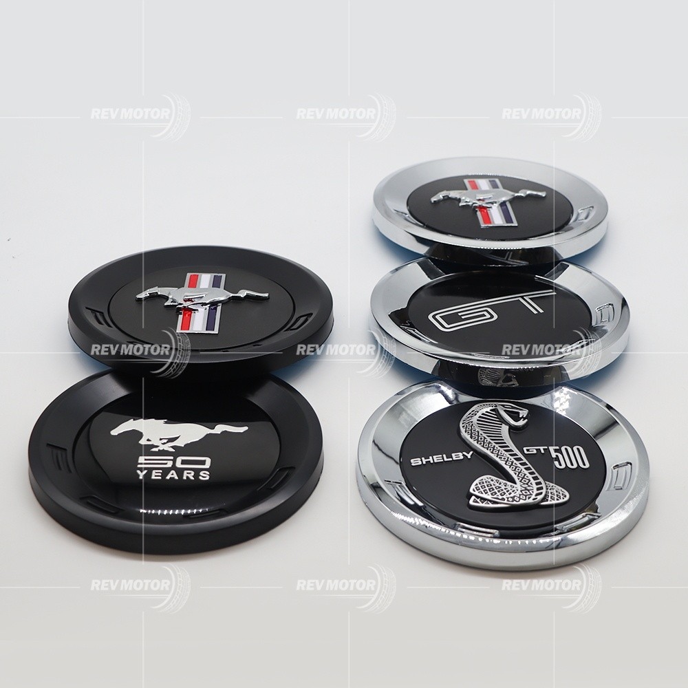 Chrome Black Trunk Deck Lid Emblem Badge Fit For Mustang Shelby 5.9″/15cm