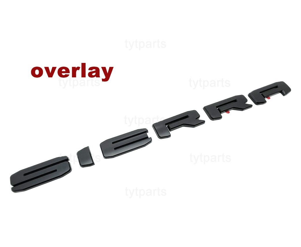 2019 – 2025 Matte BLACK GMC SIERRA LETTER Overlay EMBLEM 1500 2500HD 3500HD