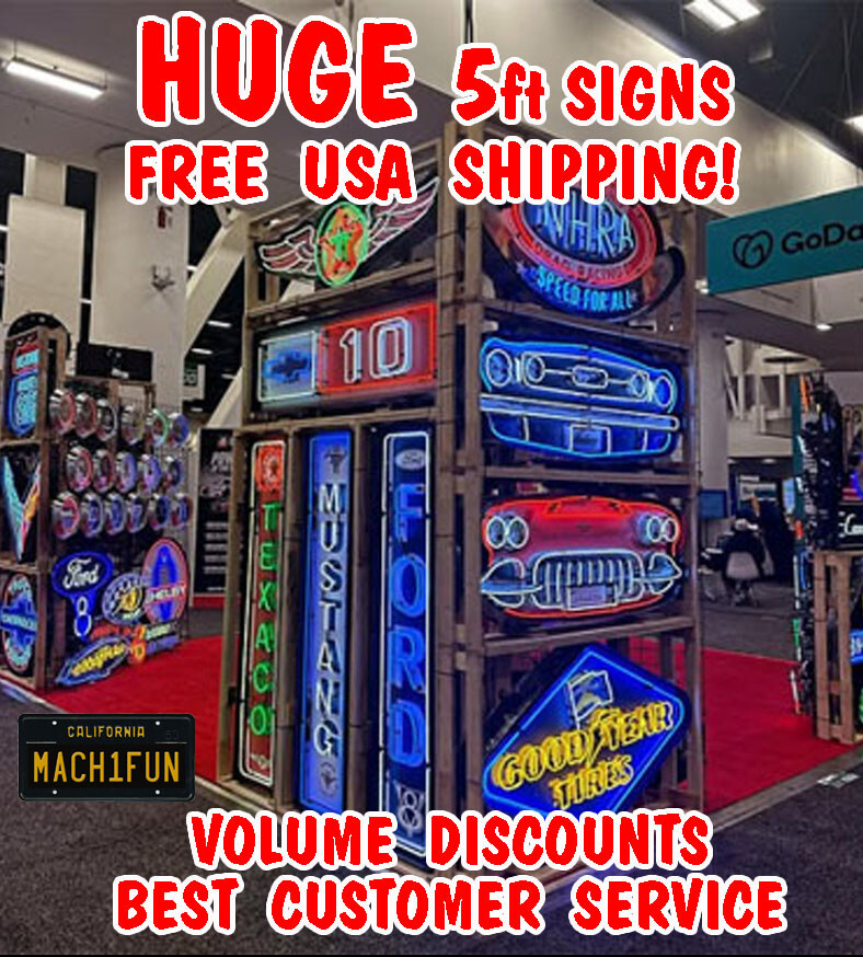 Neon Clock – Speedometer Style w/ Red Neon * High Quality * Free USA Shipping 😎
