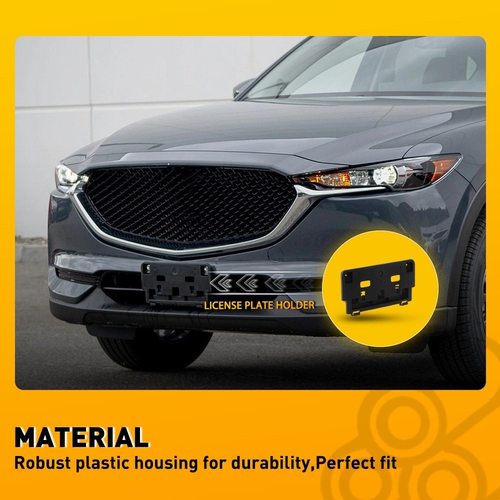 Black Front License Plate Bracket Replacements for 17-21 Mazda CX-5 MA1068114 ER