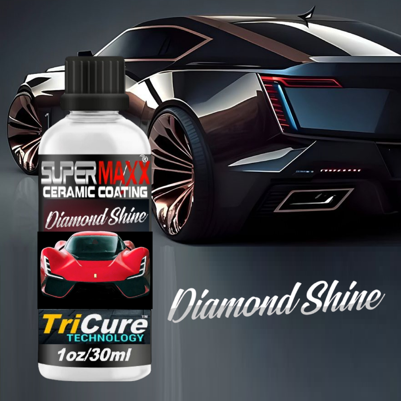 SUPERMAXX CERAMIC CAR COATING 5 YEAR SUPERIOR SCRATCH PROTECTION HIGH GLOSS 30ML