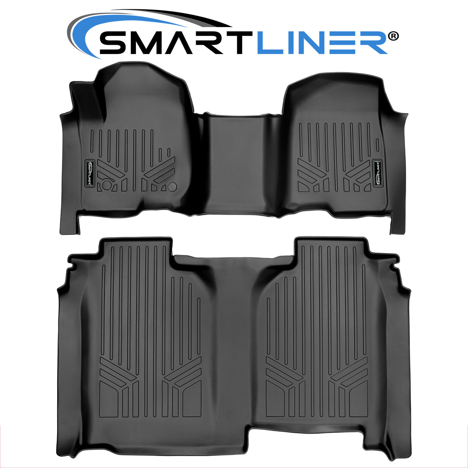 SMARTLINER 2 Row Floor Liners for 2019-2024 Chevy Silverado 1500|2500|3500*