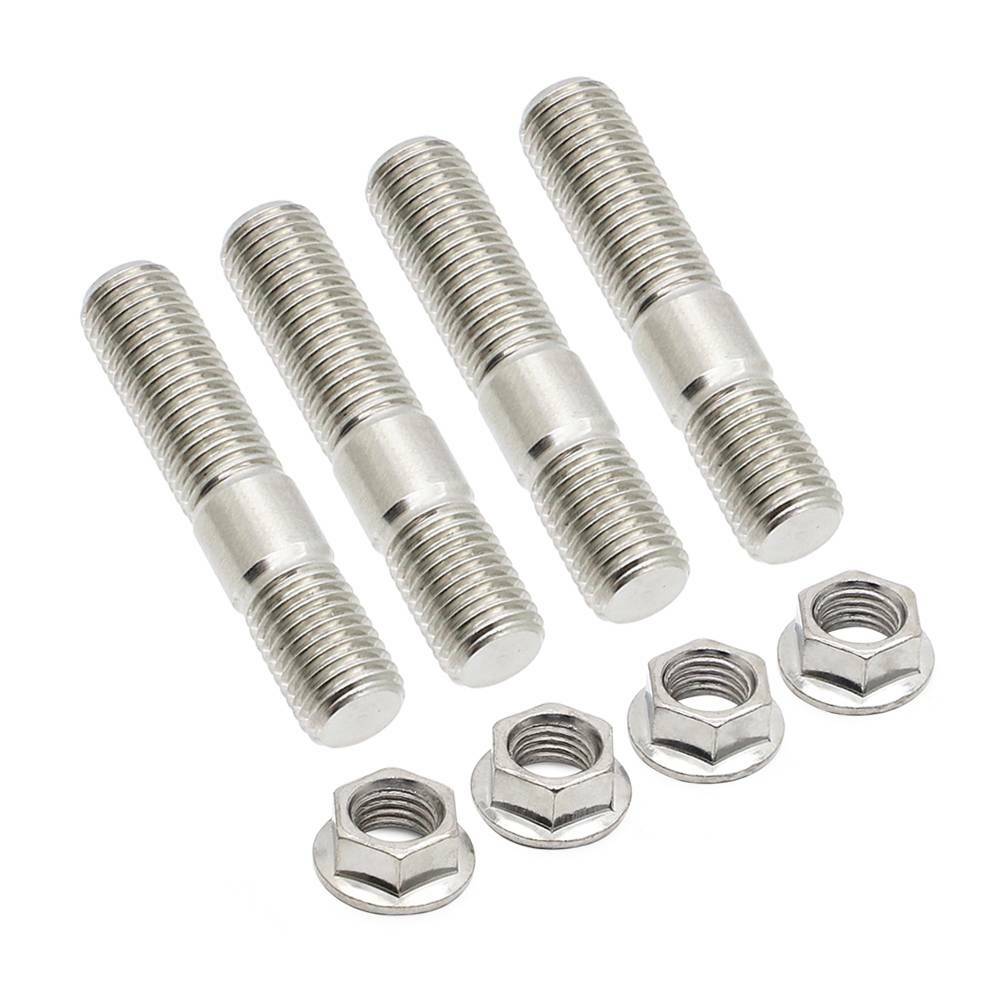 4X M10X1.25 Stainless Stud with Nuts Kit Turbo Header Exhaust Manifold