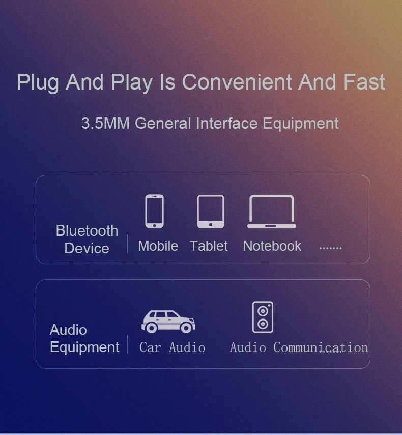 Bluetooth 5.0 AUX Audio Adapter Cable Car 3.5mm Jack Music Handsfree Receiver