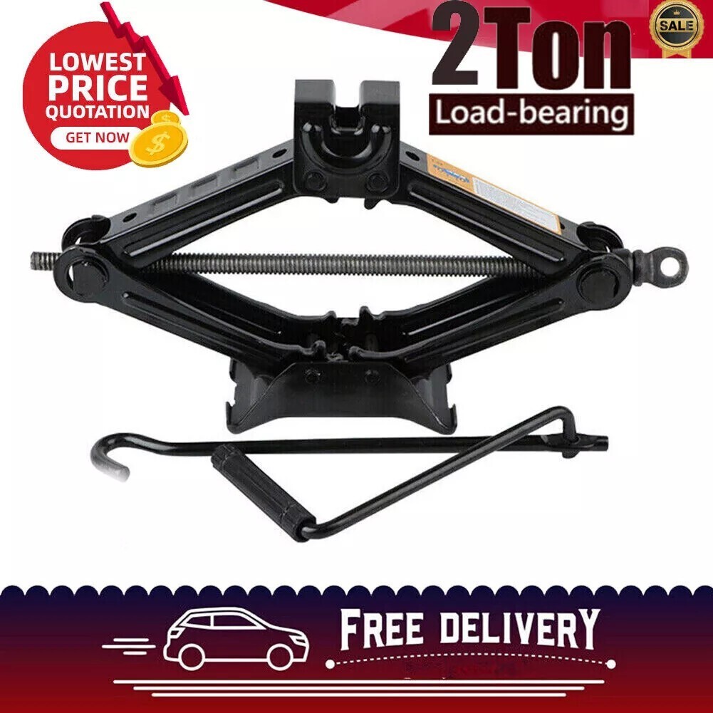 2 Ton，3 Ton Scissor Jack Handle Crank Wheel Lug Wrench Tool Kit Car Garage Tire]